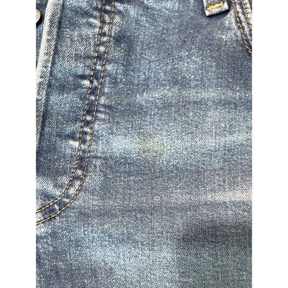 Big "E" Wedgie Skinny LEVI'S Premium Blue Jeans Size 18W MADE 2019 Button Fly - Picture 8 of 16